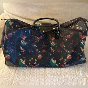 NWOT Allan Edward Magic Circus Large Leather Trim Travel Ba